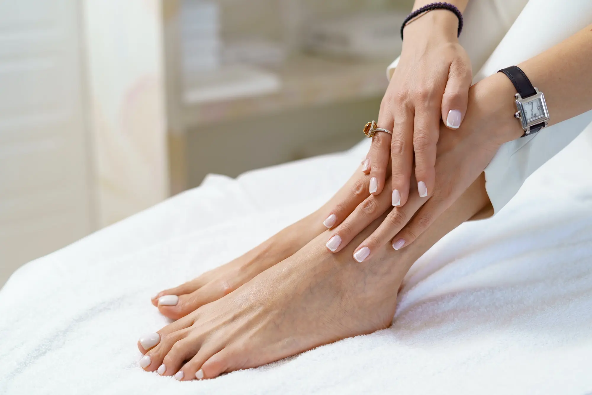 Professional manicure and pedicure at the Best Nail Art Salon in Thrissur